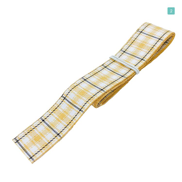 ポリエステル チェック柄 リボン 25mm×1m 7種類セットC 材料 素材 資材