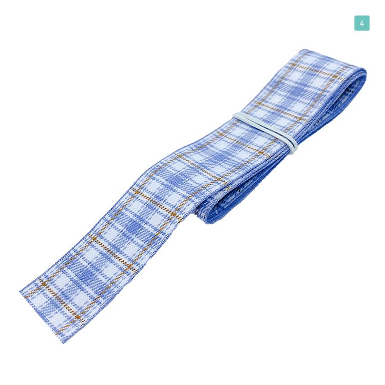 チェック柄布・ストライプ生地・リボンセット ポリエステル チェック柄 リボン 25mm×1m 7種類セットC 材料 素材 資材