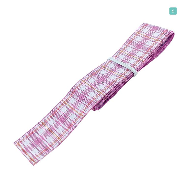 ポリエステル チェック柄 リボン 25mm×1m 7種類セットC 材料 素材 資材