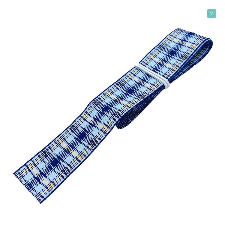 ポリエステル チェック柄 リボン 25mm×1m 7種類セットC 材料 素材 資材