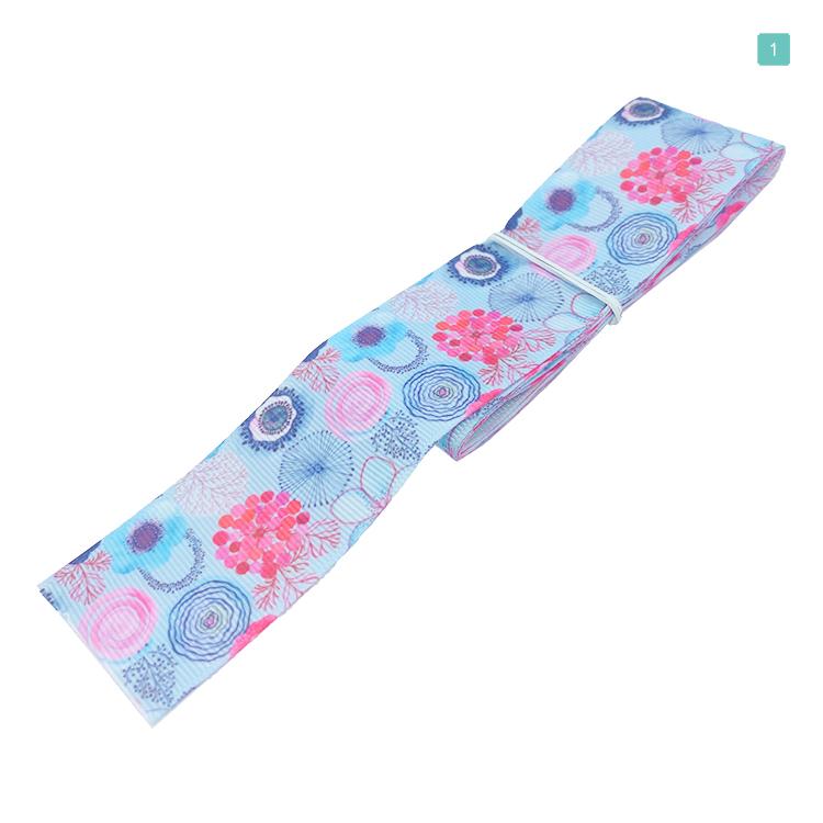 グログランリボン 幾何学模様 丸柄 デザイン38mm×1m 9種類セットC 材料