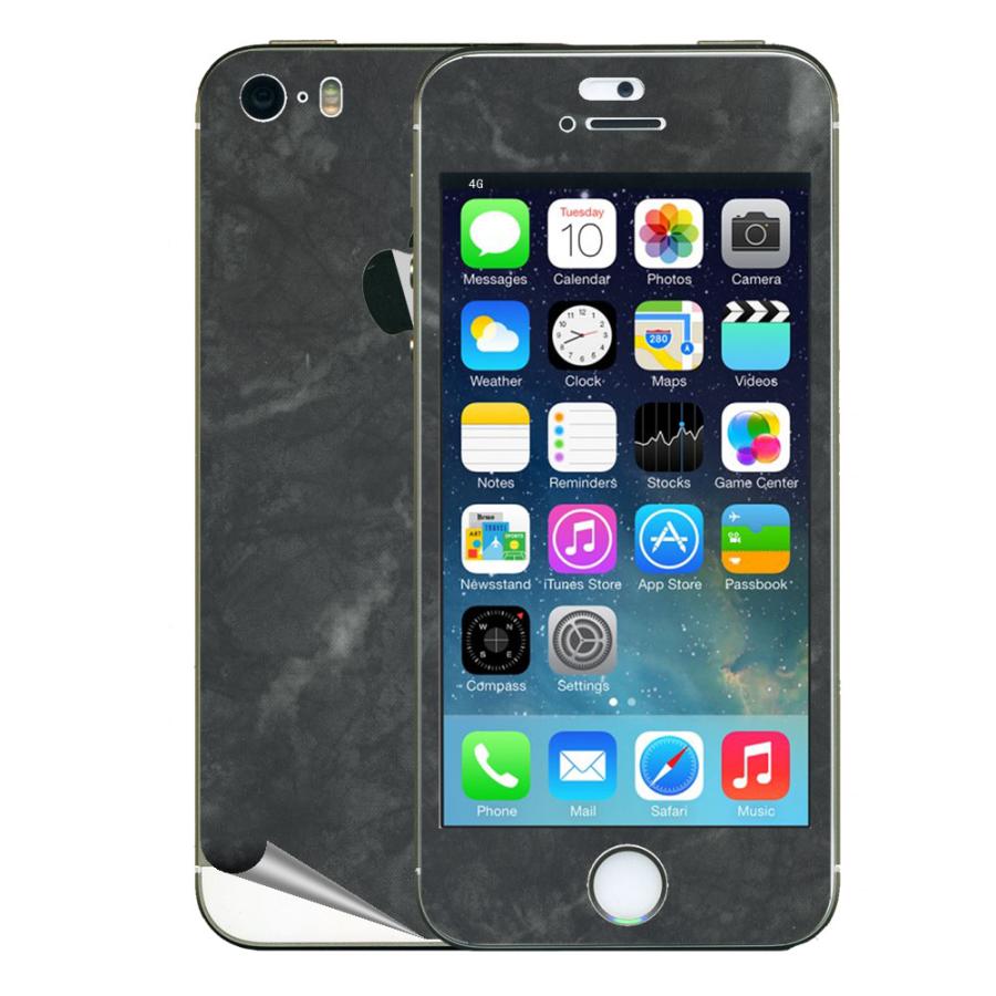 Decopro Iphone5s Iphonese 第一世代 スキンシール デコシート 携帯保護シート マーブル黒 ストーン 大理石