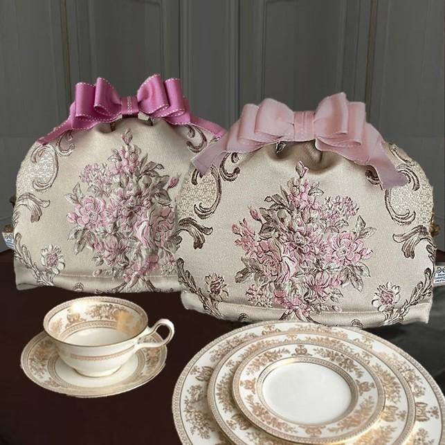 グレージュローズ：ティーコゼー・ティーコージー・ティーポットカバー