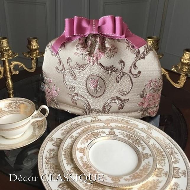 グレージュローズ：ティーコゼー・ティーコージー・ティーポットカバー