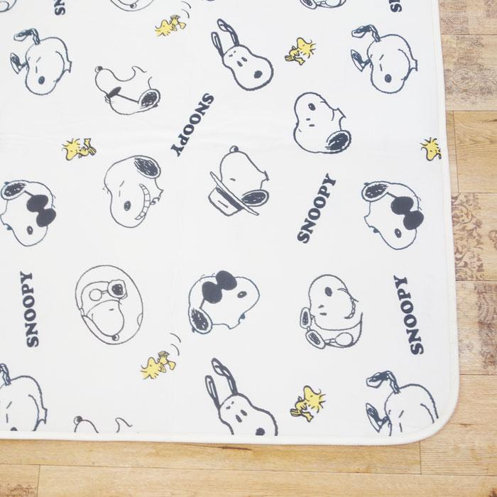 SNOOPY スヌーピー 冷感ラグ 正方形 2帖用 ラグ 185×185cm