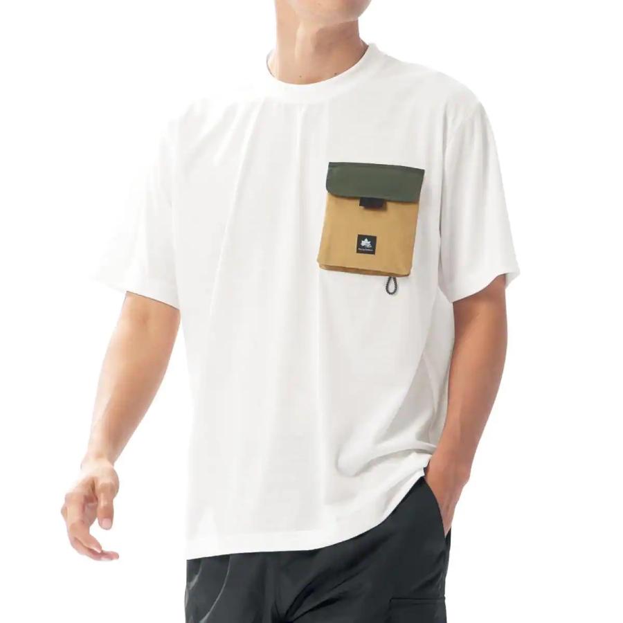 LOGOS ロゴスパーク 半袖Tシャツ 胸ポケット付き 吸汗速乾 カットソー 