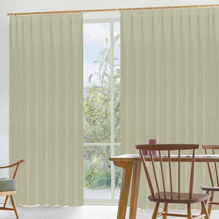 在庫限り（2枚組）日本製 防炎 1級遮光カーテン 既製サイズ：幅100 丈