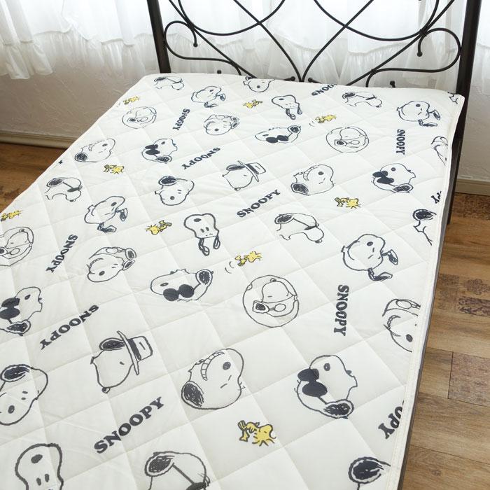 SNOOPY（スヌーピー） 冷感敷きパッド セミダブル 約120×205cm snoopy
