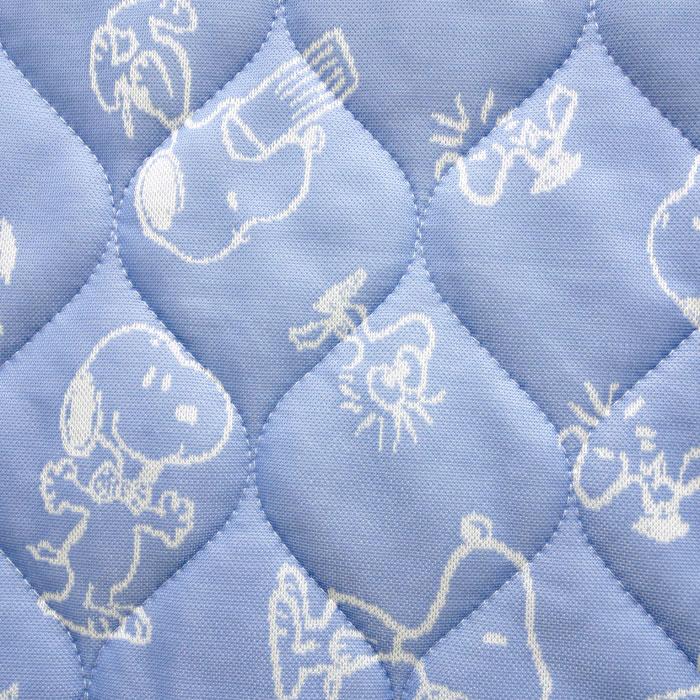 PEANUTS スヌーピー 冷感敷きパッド ジャガード 約100×205cm シングル