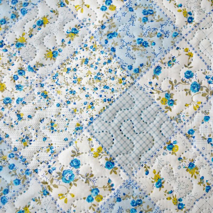 マルチカバー 長方形180×230cm パッチワーク柄 キルト ベッド