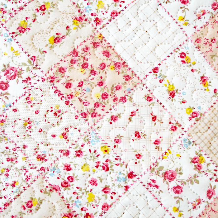 マルチカバー 長方形180×230cm パッチワーク柄 キルト ベッド