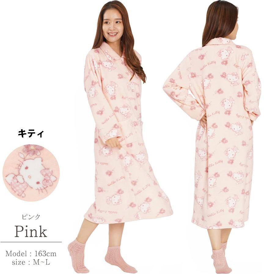 sanrio（サンリオ） フランネル長袖ワンピース レディース パジャマ