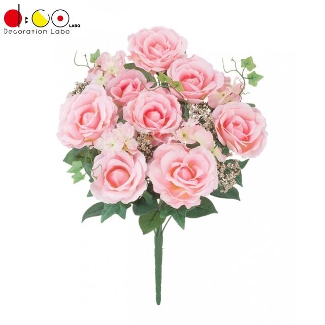 ファインローズブッシュ ブライダルピンク Flb8124brpk ローズ バラ 薔薇 ばら 造花 ブッシュ アートフラワー Flb8124brpk デコレーションラボ 通販 Yahoo ショッピング