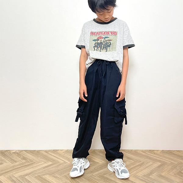 カーゴパンツ キッズ ジョガーパンツ イージーパンツ ミリタリーパンツ ストレートパンツ シャカシャカパンツ ブラック 黒 |  | 02