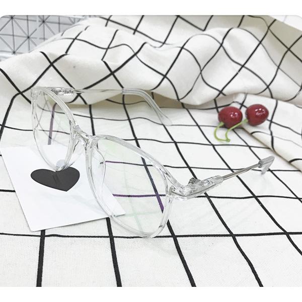 クリアメガネ ビッグフレーム 透明 伊達眼鏡 韓国系 ファッション