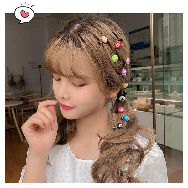 カラフルチョコモチーフ ミニヘアクリップ 10個セット 韓国系 