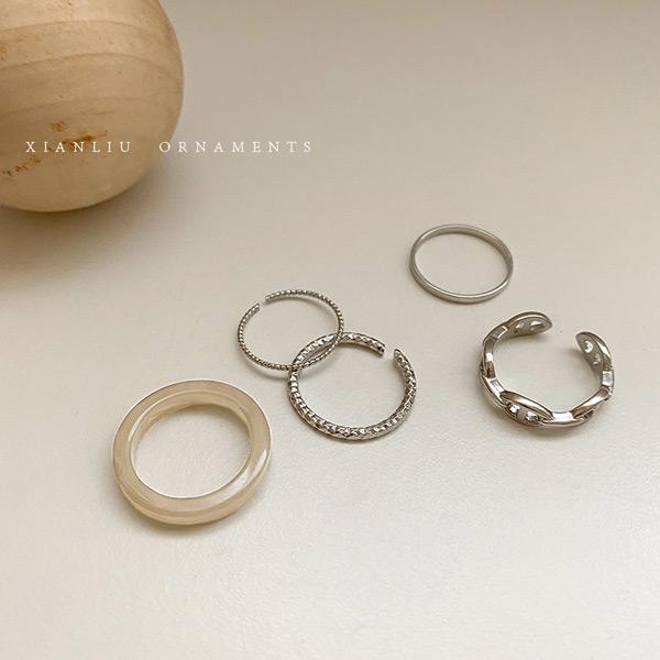 デザインリング 5点セット リングセット 指輪セット セットリング