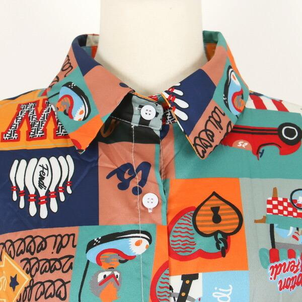 即納あり 柄シャツ カラフル 遊園地 総柄 イラスト ビッグシルエット 長袖 トップス ダンス 衣装 韓国 ヒップホップ レディース a057 韓国系ダンスウェアdecorative 通販 Yahoo ショッピング