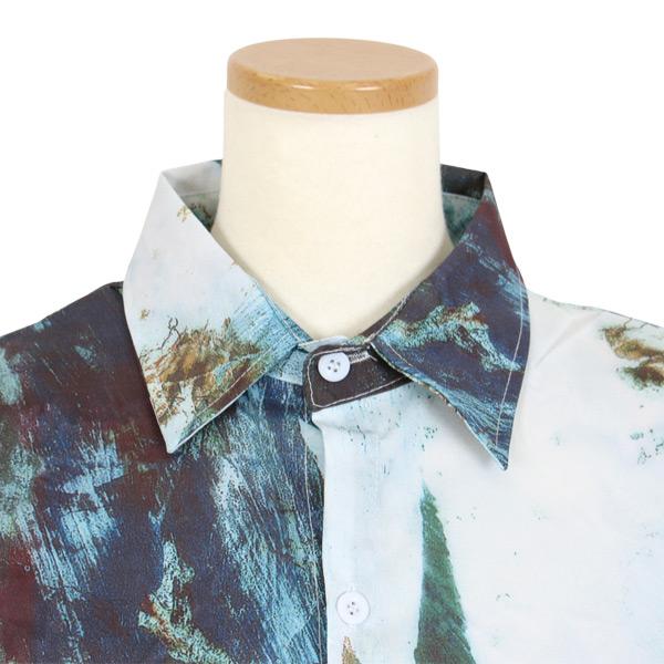 柄シャツ アート アースカラー 総柄 長袖 ビッグシルエット トップス ダンス 衣装 韓国 ヒップホップ レディース |  | 09