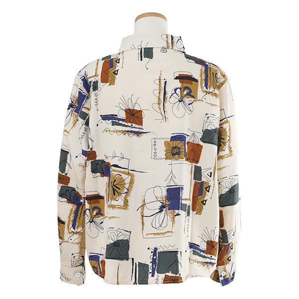 柄シャツ プリントシャツ ブラウス レトロ アート フラワー イラスト 総柄 長袖 トップス ダンス 衣装 韓国 ヒップホップ レディース |  | 09