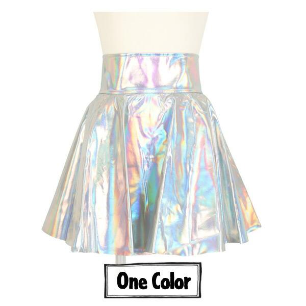 ミニスカート フレア ハイウエスト オーロラカラー キラキラ シルバー ダンス 衣装 韓国 ヒップホップ レディース |  | 11