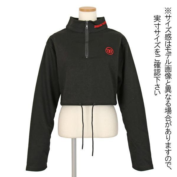 未使用　Her praha litmus　ハーフジップ　ショート　トップス　黒 トップス Litmus Her Praha half zip short top トップス Litmus Her