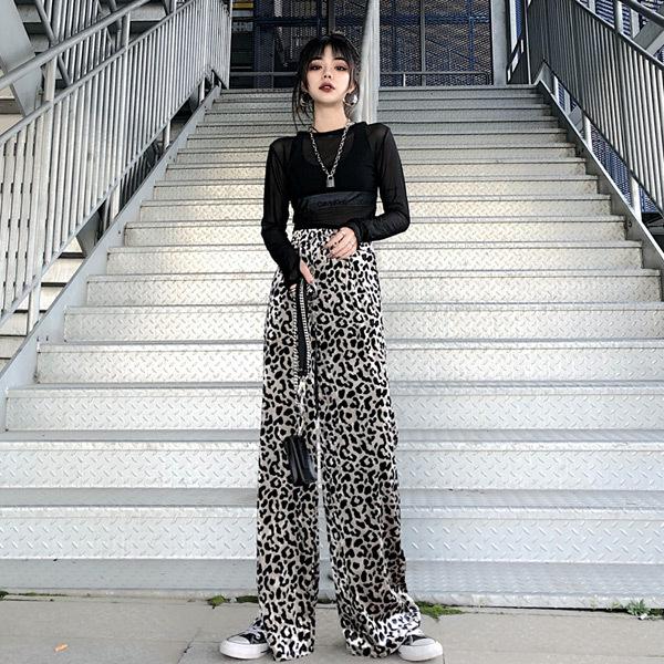 レオパード柄 ワイドパンツ ベロア素材 ウエストゴム ボトムス ダンス 衣装 韓国 ヒップホップ レディース |  | 02