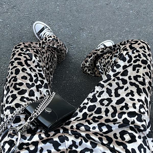 レオパード柄 ワイドパンツ ベロア素材 ウエストゴム ボトムス ダンス 衣装 韓国 ヒップホップ レディース |  | 06