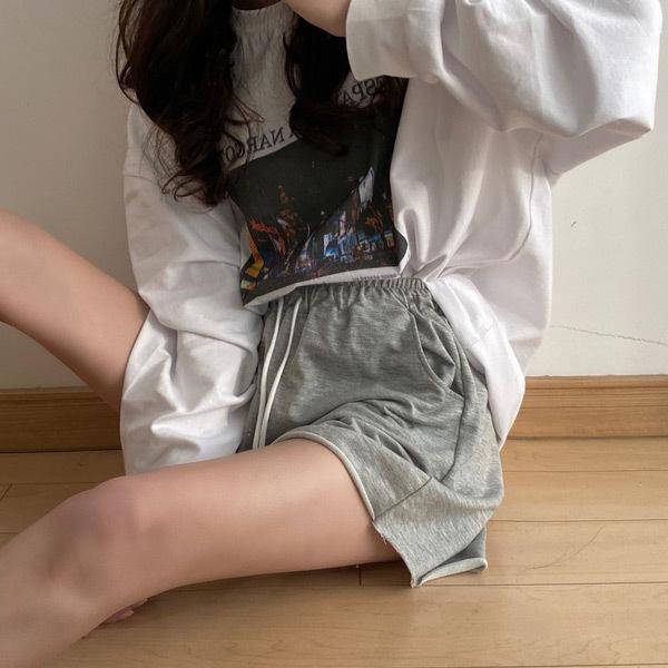 ショートパンツ カットオフ スウェット生地 グレー ブラック ボトムス ダンス 衣装 ヒップホップ コスチューム 大きいサイズ 個性的 服 原宿系 |  | 03