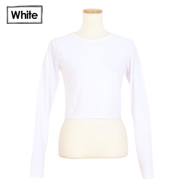 【送料無料】 Tシャツ ショート丈 クロップド丈 トップス 長袖  ロンT チビT ピチT タイトTシャツ 無地T シンプルTシャツ へそ出し 韓国ファッション |  | 12