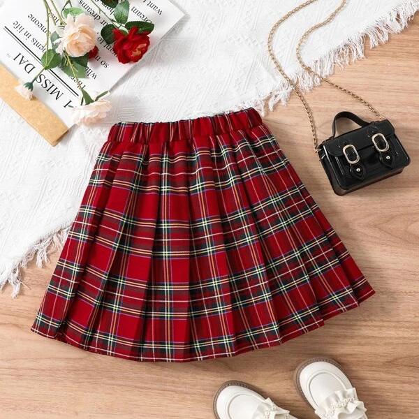 子供 スカート ミニスカート プリーツスカート チェック柄 タータン