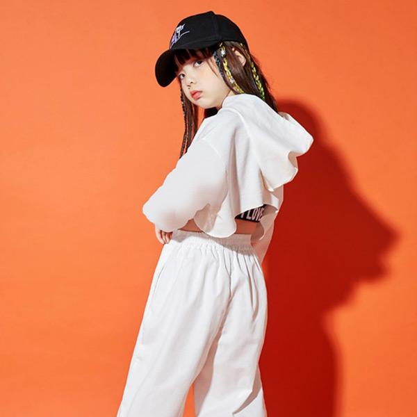 キッズ パーカー クロップド丈 ショート丈 バスト丈 胸出し 長袖