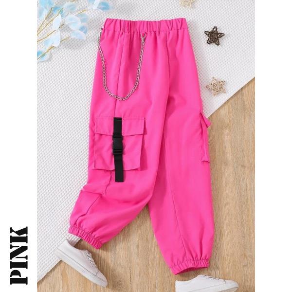 キッズ カーゴパンツ ジョガーパンツ ウエストゴム チェーン付き パンツ ダンス 衣装 コスチューム ジュニア 子供服 女の子 男の子 120 130 140 150 |  | 10