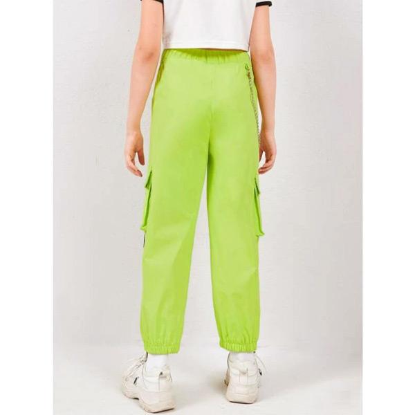 キッズ カーゴパンツ ジョガーパンツ ウエストゴム チェーン付き パンツ ダンス 衣装 コスチューム ジュニア 子供服 女の子 男の子 120 130 140 150 |  | 04