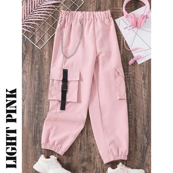 キッズ カーゴパンツ ジョガーパンツ ウエストゴム チェーン付き パンツ ダンス 衣装 コスチューム ジュニア 子供服 女の子 男の子 120 130 140 150 |  | 09