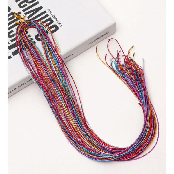 即納あり ヘアロープ 編み込みロープ 30ピースセット エクステ風 カラフル 紐 ロープ セット ダンス キッズ 女の子 子ども用 ヘアアクセサリー イベント 派手 |  | 07