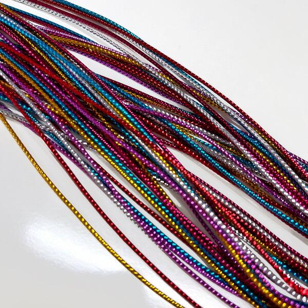 即納あり ヘアロープ 編み込みロープ 30ピースセット エクステ風 カラフル 紐 ロープ セット ダンス キッズ 女の子 子ども用 ヘアアクセサリー イベント 派手 |  | 08