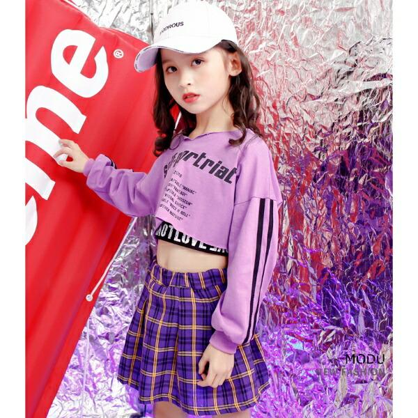 3点セット キッズ 上下セット セットアップ スカート チェック