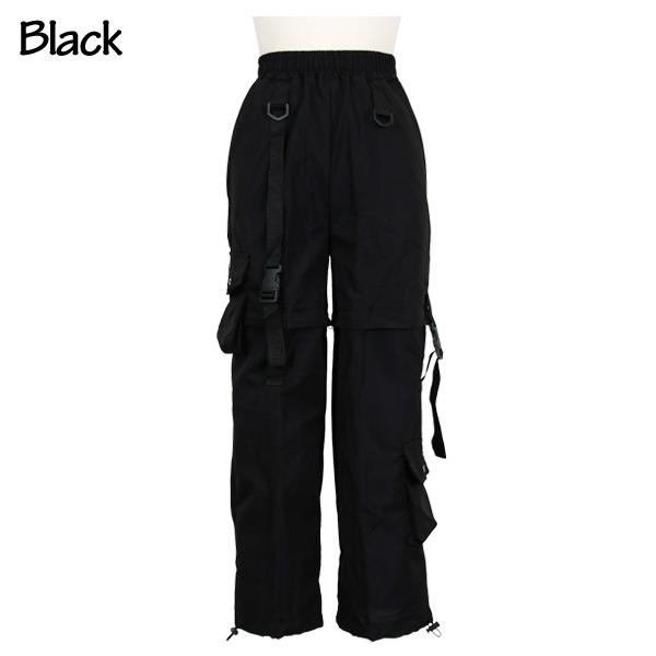 カーゴパンツ ワイドパンツ バックルベルトストラップ 2WAY ジッパー 裾ドロスト ダンス 衣装 ヒップホップ 韓国ファッション 個性的 パンツ |  | 15