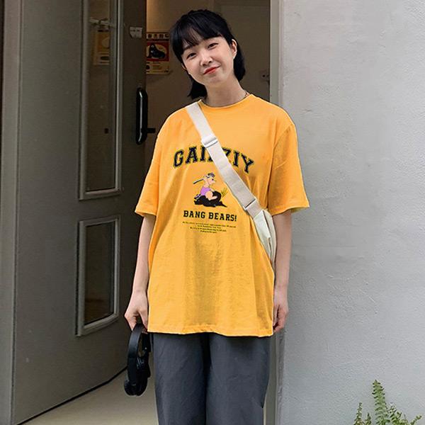Tシャツ ロゴプリント ビッグシルエットT 半袖T キャラクター プリント