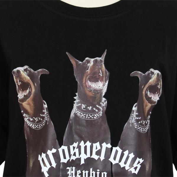 Tシャツ DOGプリント ビッグシルエットT 半袖T 犬 ドーベルマン ロゴ