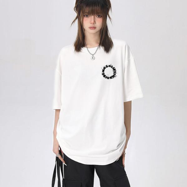 リドレマ　RIDDLEMMA サークル　プリント　Tシャツ　バックロゴ Tシャツ サークルロゴ バックプリント ビッグシルエットT 半袖T ロゴ