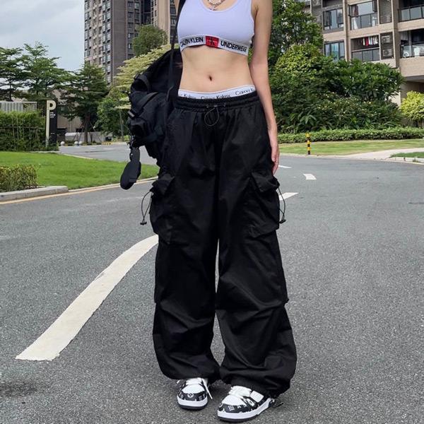 カーゴパンツ 変形 ドロストパンツ ワイドパンツ ボリュームパンツ