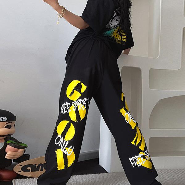 ネイバーフッド　シャツ&パンツ上下セット　バック ロゴ プリント ワイドパンツ ジャージパンツ ロゴプリント バックプリント ビッグロゴ