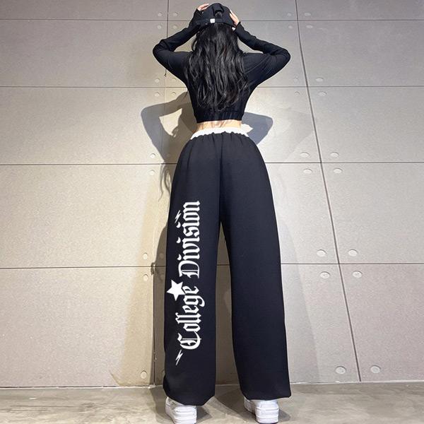 PGG ロゴプリント パンツ 黒/白 サイズ6 ジョガーパンツ ジャージパンツ ロゴプリント バイカラー フロントロゴ