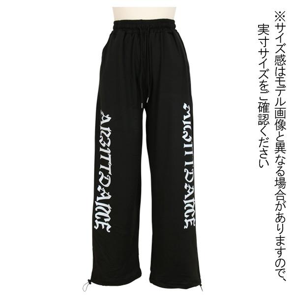 ワイドパンツ ジャージパンツ ロゴプリント サイドプリント ビッグロゴ