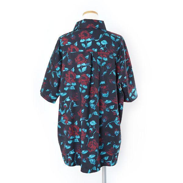 Ann Demeulemeester　薔薇　ローズ　ビッグシルエット　Tシャツ Tシャツ メンズ 半袖 ビッグシルエット バラ 薔薇 刺繍 ロゴ イラスト