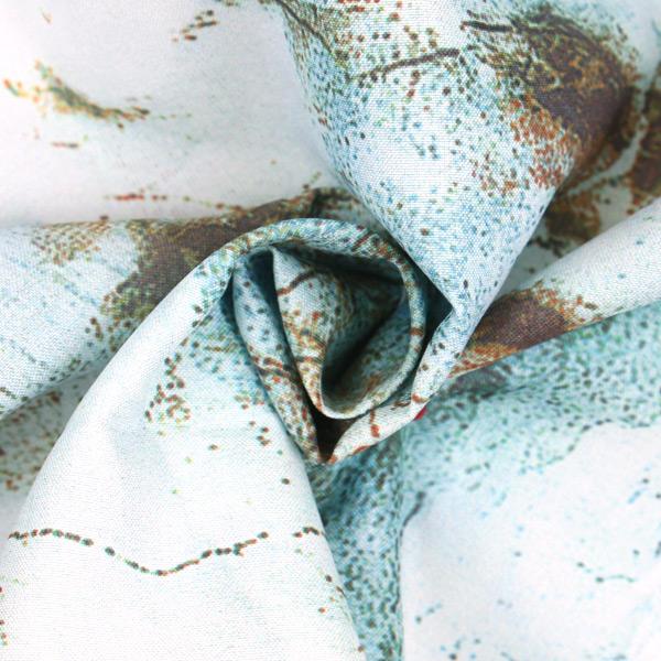 柄シャツ アート アースカラー 総柄 長袖 ビッグシルエット シャツ