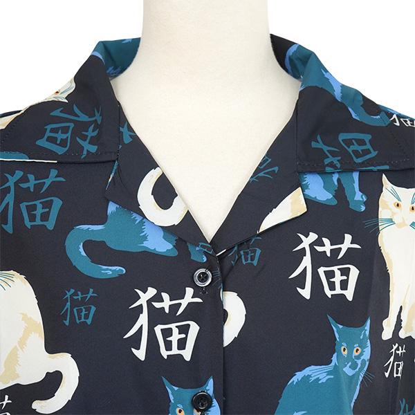 3枚組 猫柄半袖   Mサイズ 楽天市場】猫柄シャツ メンズ 半袖シャツ ネコ柄 アニマル柄 動物柄 黒