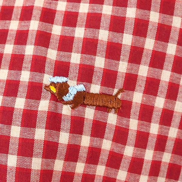 柄シャツ チェック柄 ギンガムチェック チェックシャツ 犬 ドッグ